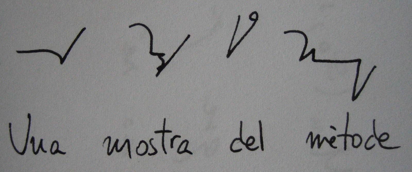 A phrase in catalan and the equivalent shorthand