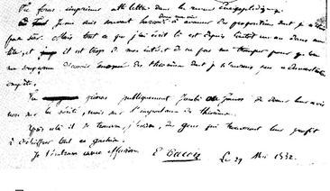 Letter from Galois before his duel (Wikipedia)